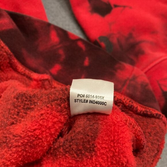 Brooklyn Projects Slipknot Tie Dye Hoodie Men's Small Red Pullover Made in USA - Picture 7 of 10